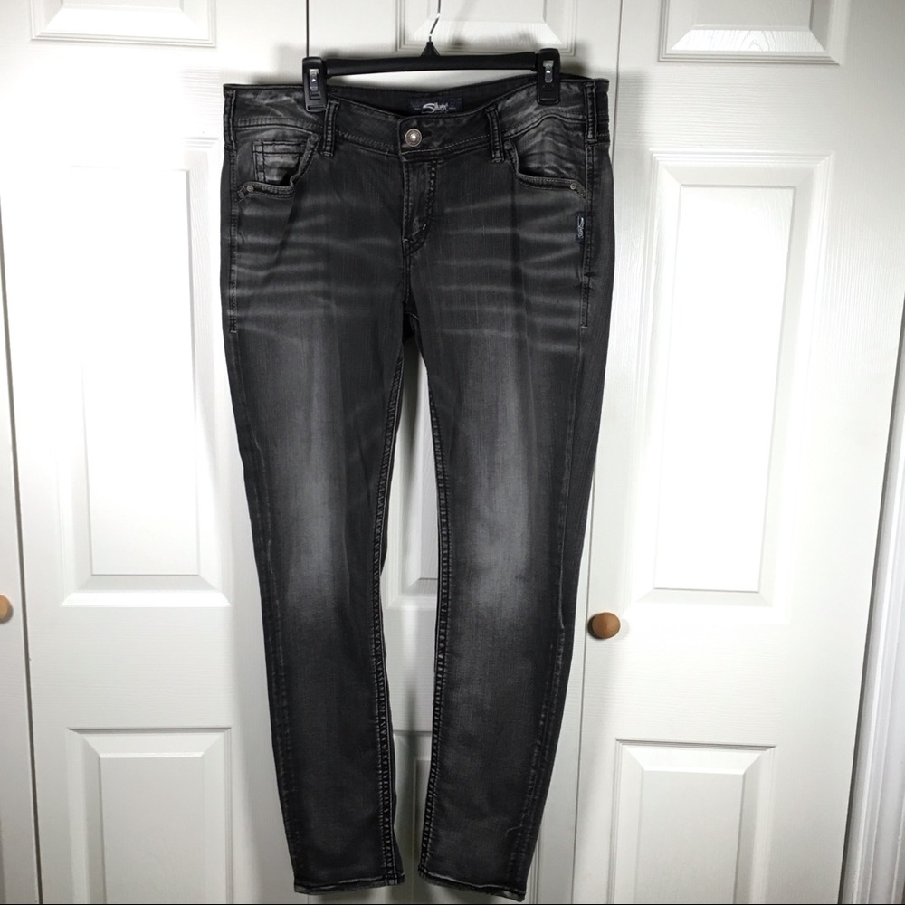 Silver Suki Mid Skinny Black Jeans